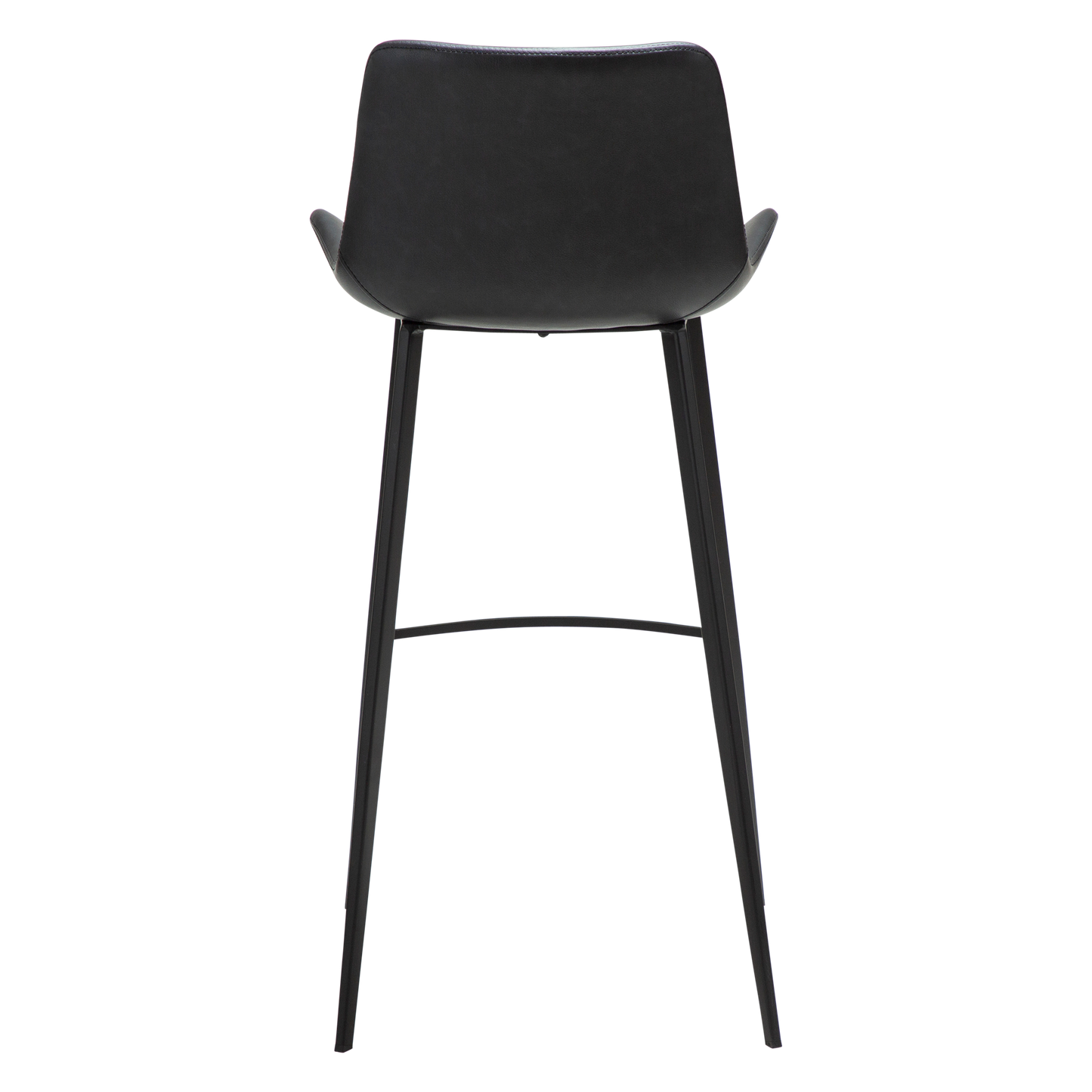 [var:Bezug=Raben Schwarz Kunstleder mit schwarzen Metallbeinen] HYPE Barhocker