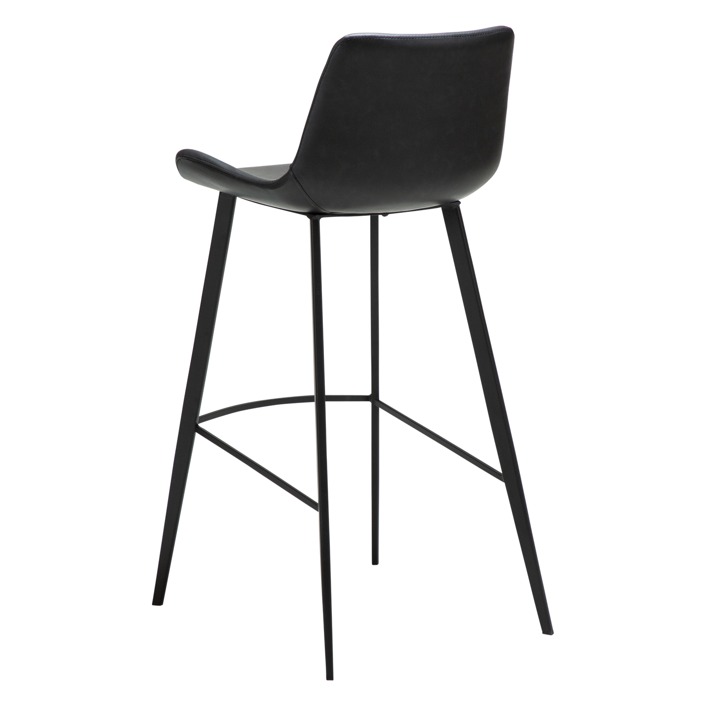 [var:Bezug=Raben Schwarz Kunstleder mit schwarzen Metallbeinen] HYPE Barhocker