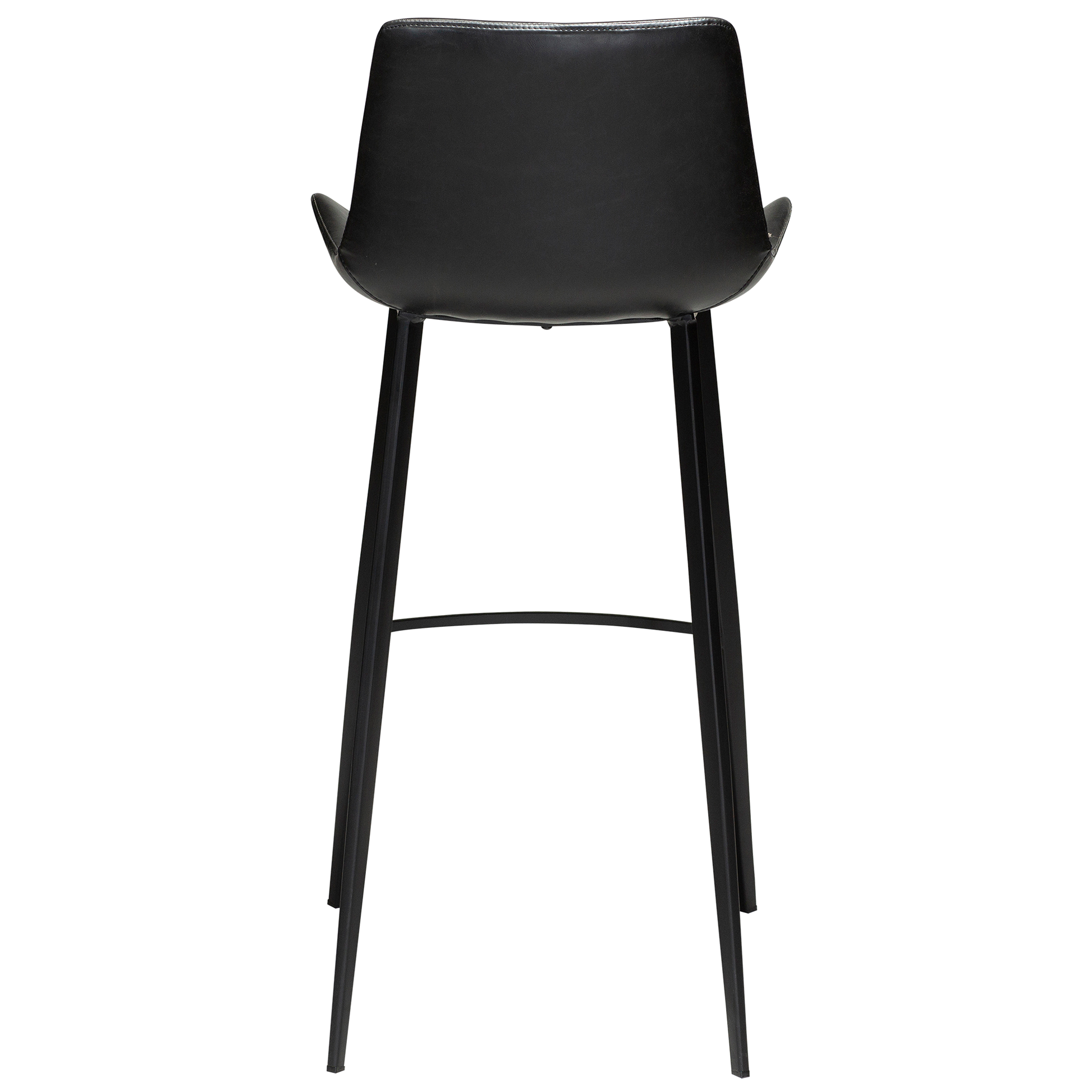 [var:Bezug=Vintage schwarzes Kunstleder mit schwarzen Beinen] HYPE Barhocker