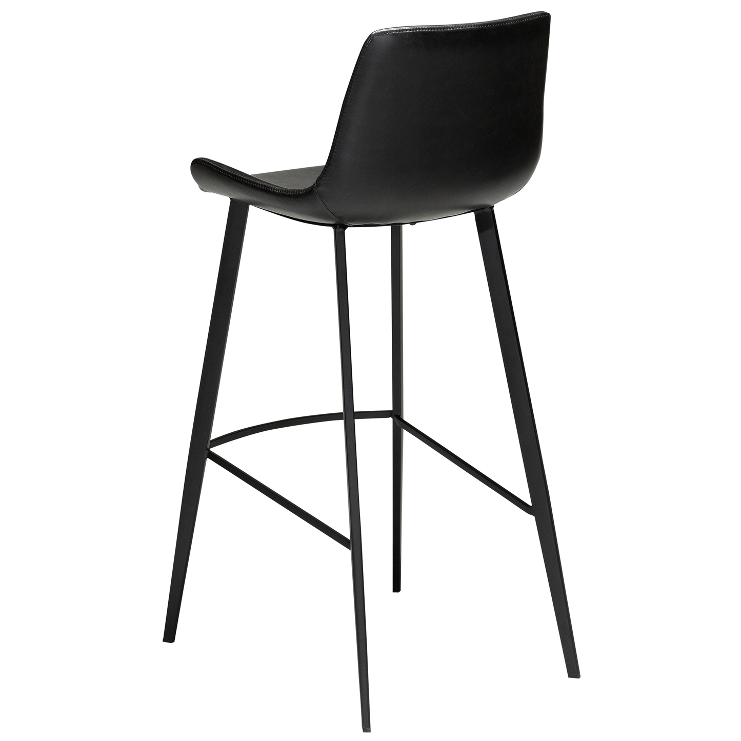 [var:Bezug=Vintage schwarzes Kunstleder mit schwarzen Beinen] HYPE Barhocker