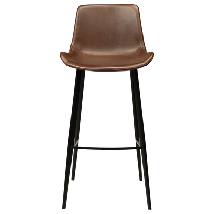 [var:Bezug=Vintage kakaofarbenes Kunstleder mit schwarzen Beinen] HYPE Barhocker
