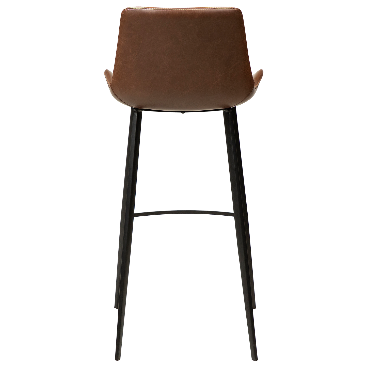 [var:Bezug=Vintage kakaofarbenes Kunstleder mit schwarzen Beinen] HYPE Barhocker