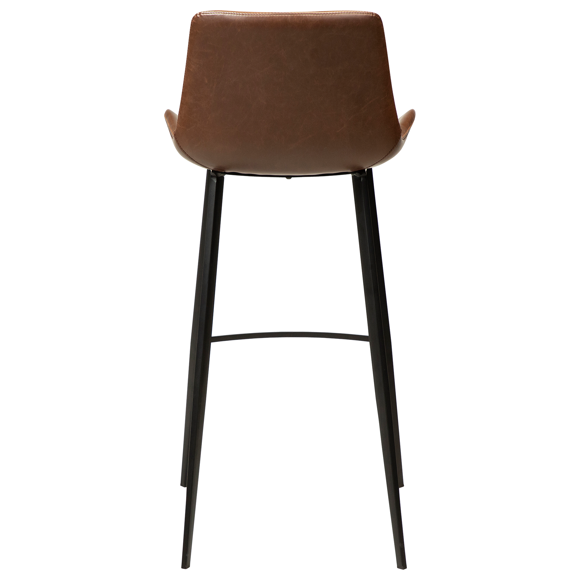 [var:Bezug=Vintage kakaofarbenes Kunstleder mit schwarzen Beinen] HYPE Barhocker
