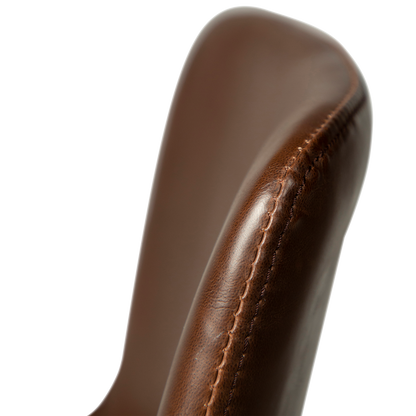 [var:Bezug=Vintage kakaofarbenes Kunstleder mit schwarzen Beinen] HYPE Barhocker