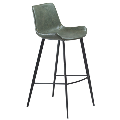 [var:Bezug=Vintage grünes Kunstleder mit schwarzen Beinen] HYPE Barhocker