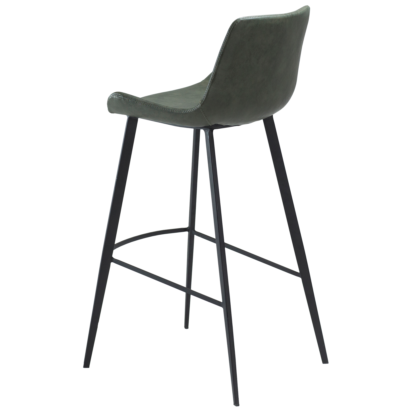 [var:Bezug=Vintage grünes Kunstleder mit schwarzen Beinen] HYPE Barhocker
