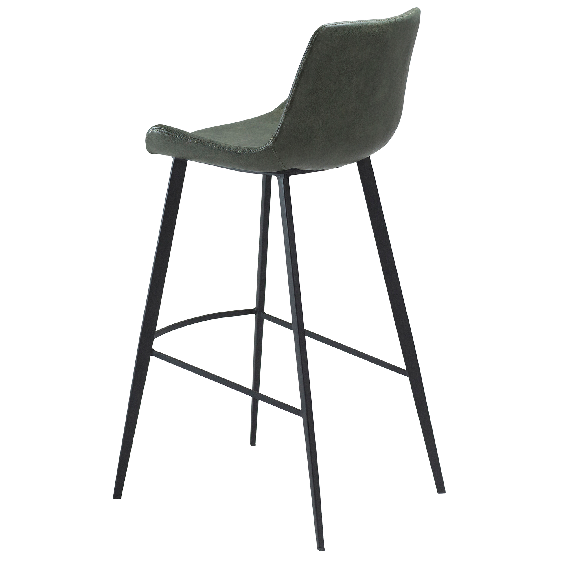 [var:Bezug=Vintage grünes Kunstleder mit schwarzen Beinen] HYPE Barhocker