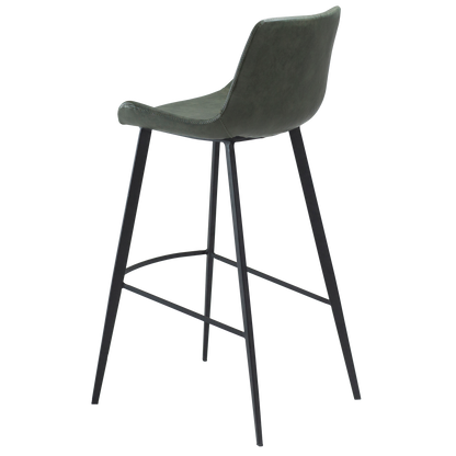[var:Bezug=Vintage grünes Kunstleder mit schwarzen Beinen] HYPE Barhocker