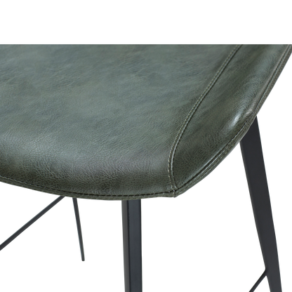 [var:Bezug=Vintage grünes Kunstleder mit schwarzen Beinen] HYPE Barhocker