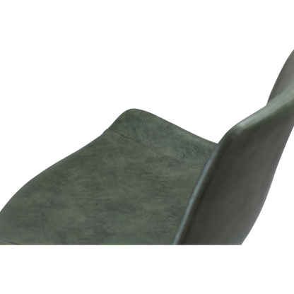 [var:Bezug=Vintage grünes Kunstleder mit schwarzen Beinen] HYPE Barhocker