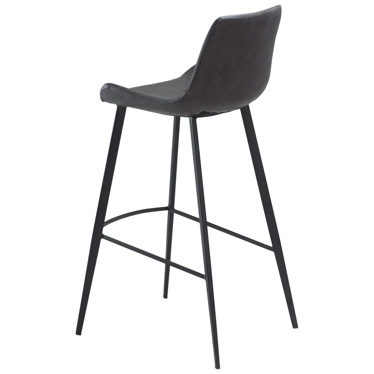 [var:Bezug=Vintage graues Kunstleder mit schwarzen Beinen] HYPE Barhocker