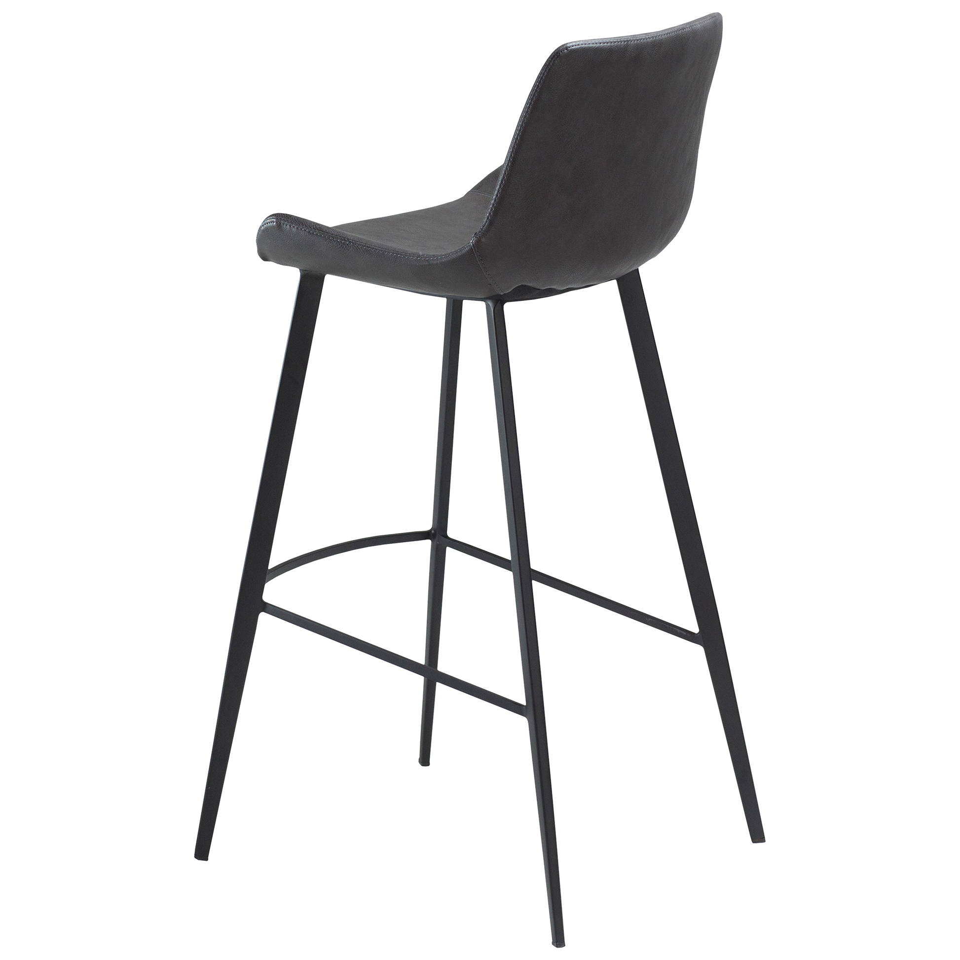 [var:Bezug=Vintage graues Kunstleder mit schwarzen Beinen] HYPE Barhocker
