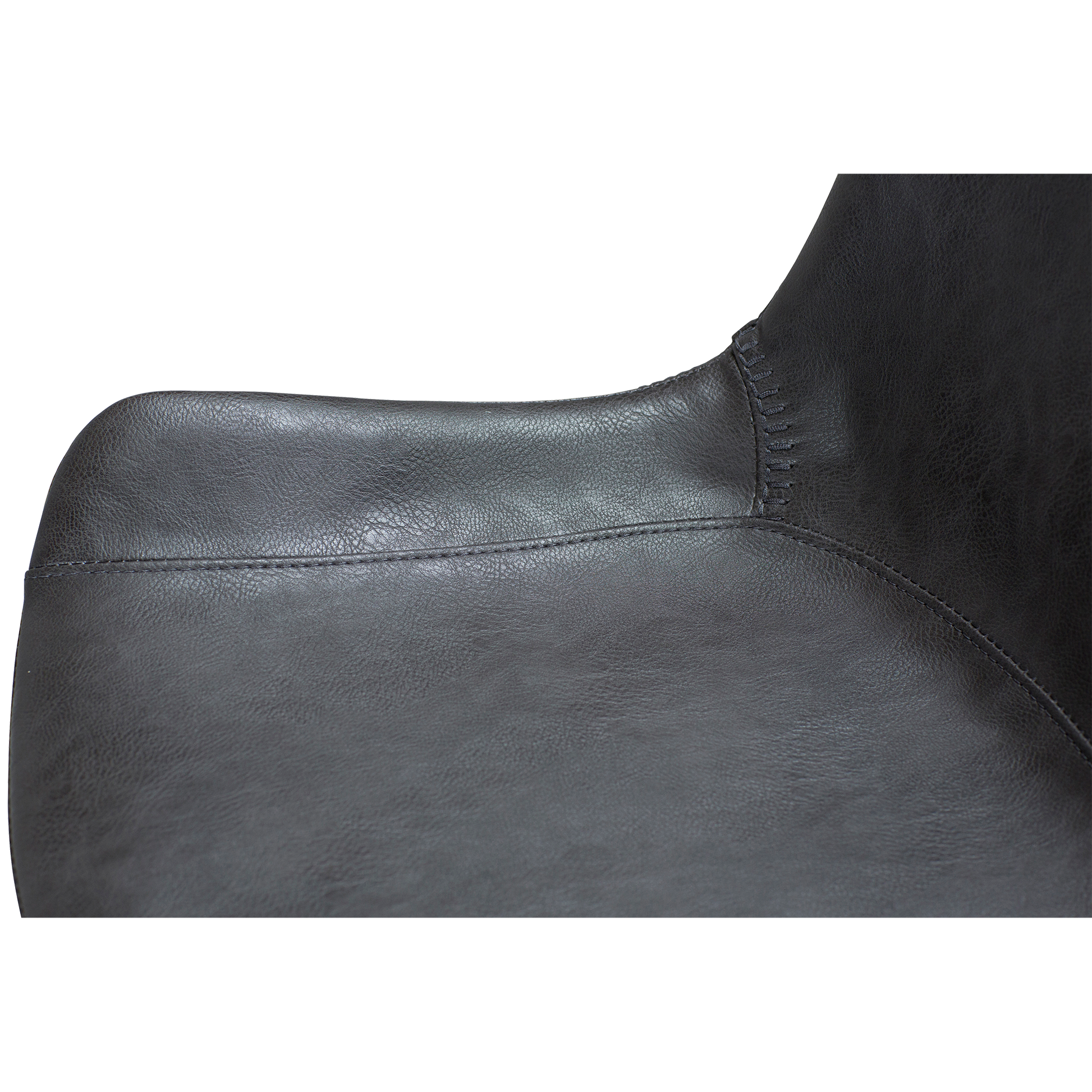 [var:Bezug=Vintage graues Kunstleder mit schwarzen Beinen] HYPE Barhocker