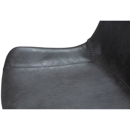 [var:Bezug=Vintage graues Kunstleder mit schwarzen Beinen] HYPE Barhocker