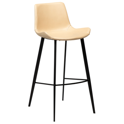 [var:Bezug=Vintage Elfenbein Kunstleder mit schwarzen Beinen] HYPE Barhocker
