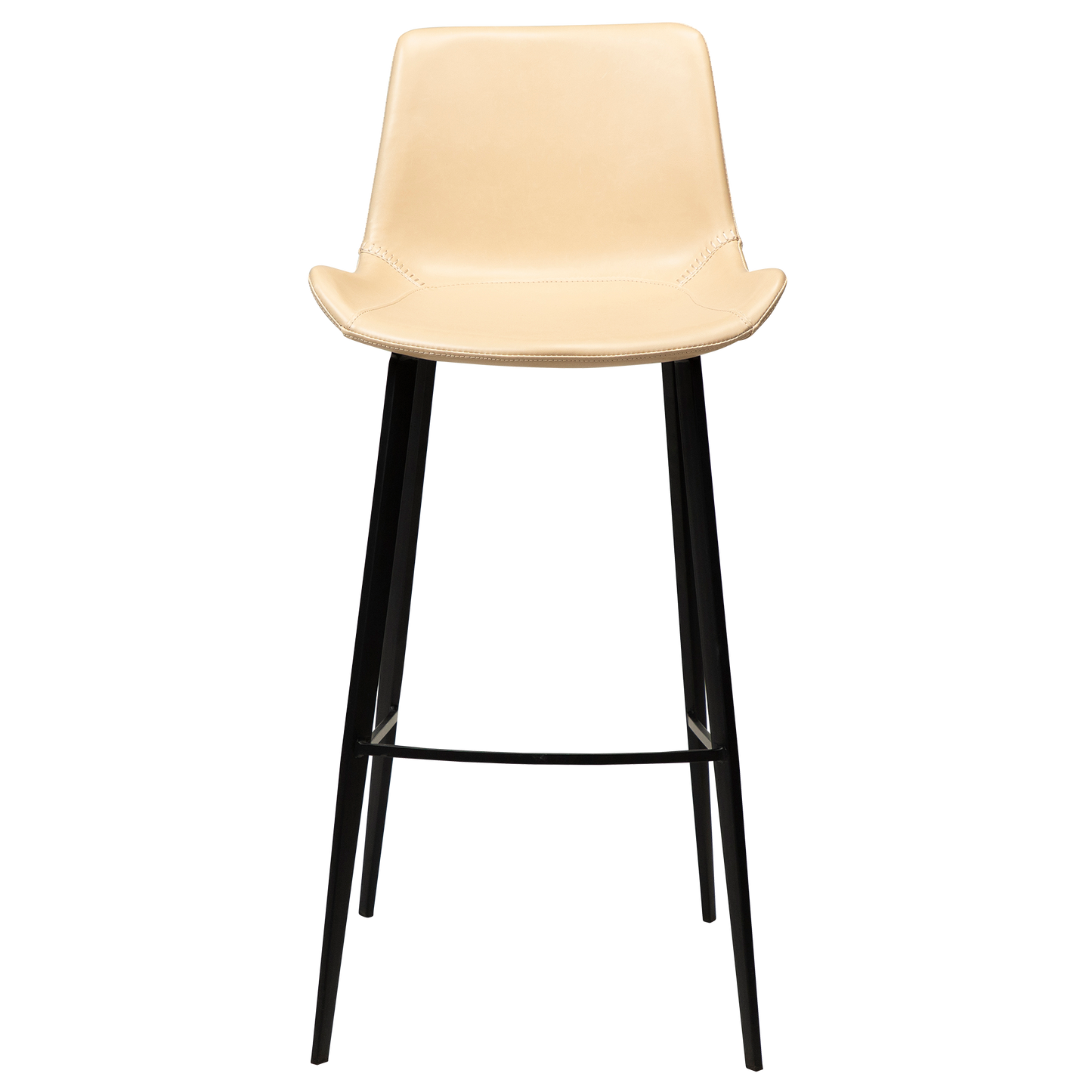 [var:Bezug=Vintage Elfenbein Kunstleder mit schwarzen Beinen] HYPE Barhocker