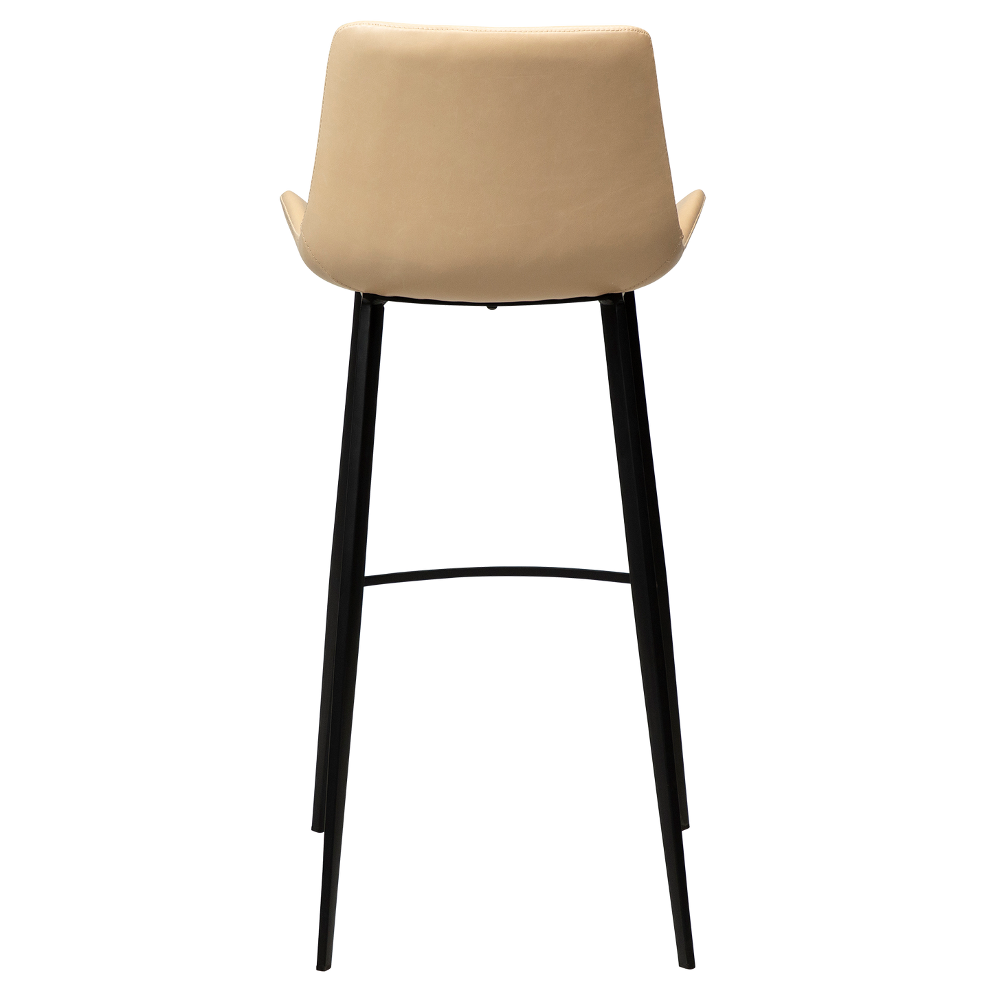 [var:Bezug=Vintage Elfenbein Kunstleder mit schwarzen Beinen] HYPE Barhocker