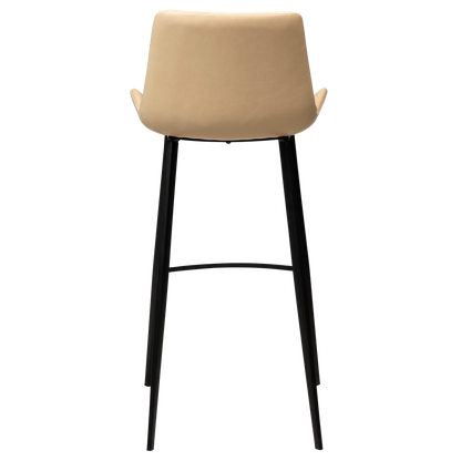 [var:Bezug=Vintage Elfenbein Kunstleder mit schwarzen Beinen] HYPE Barhocker