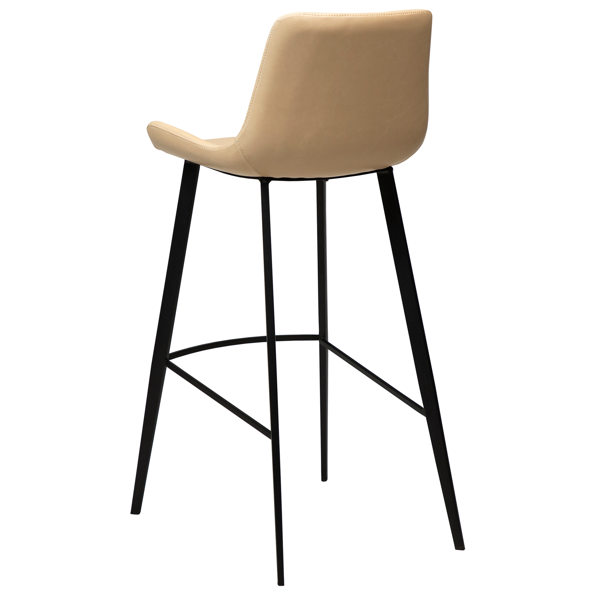 [var:Bezug=Vintage Elfenbein Kunstleder mit schwarzen Beinen] HYPE Barhocker