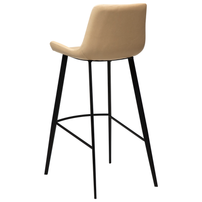 [var:Bezug=Vintage Elfenbein Kunstleder mit schwarzen Beinen] HYPE Barhocker