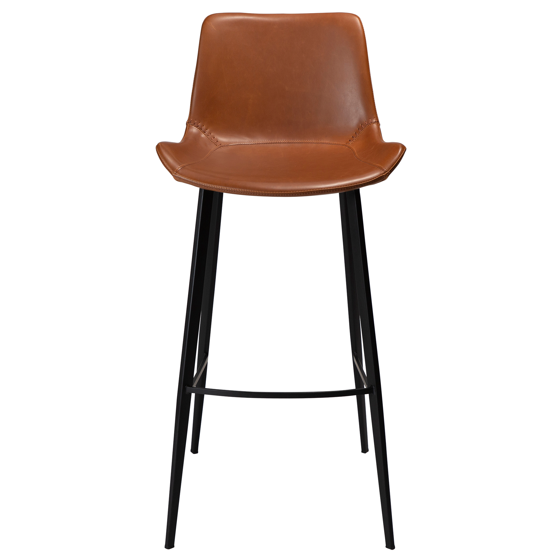 [var:Bezug=Vintage hellbraunes Kunstleder mit schwarzen Beinen] HYPE Barhocker