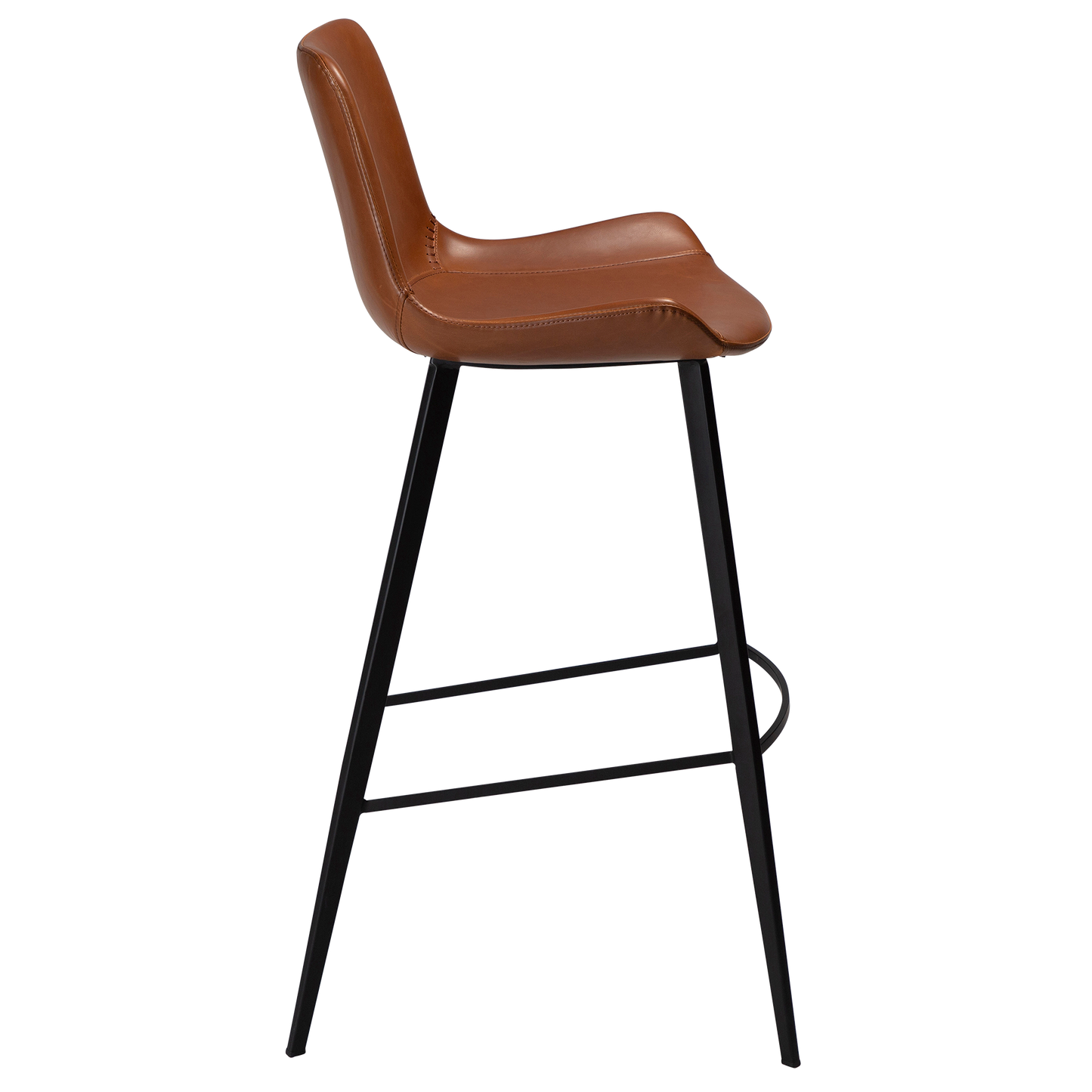 [var:Bezug=Vintage hellbraunes Kunstleder mit schwarzen Beinen] HYPE Barhocker