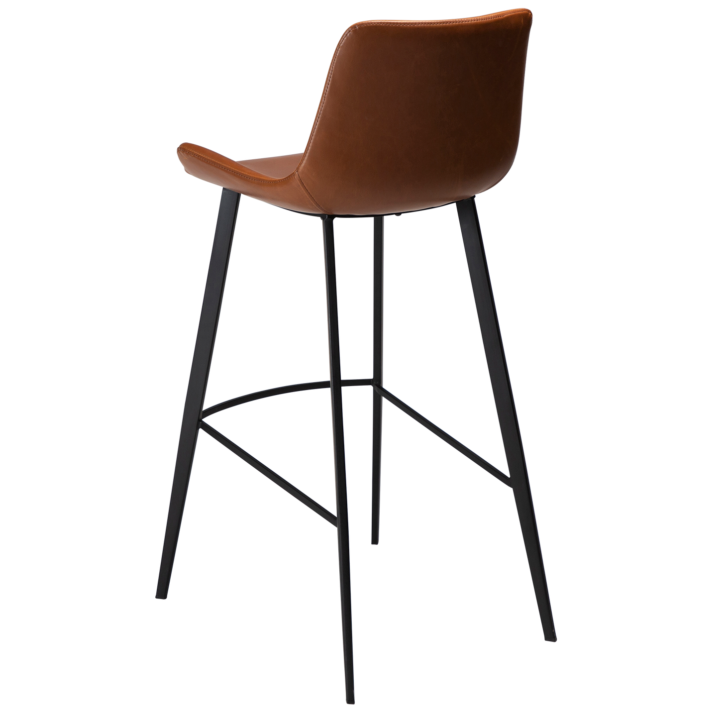 [var:Bezug=Vintage hellbraunes Kunstleder mit schwarzen Beinen] HYPE Barhocker