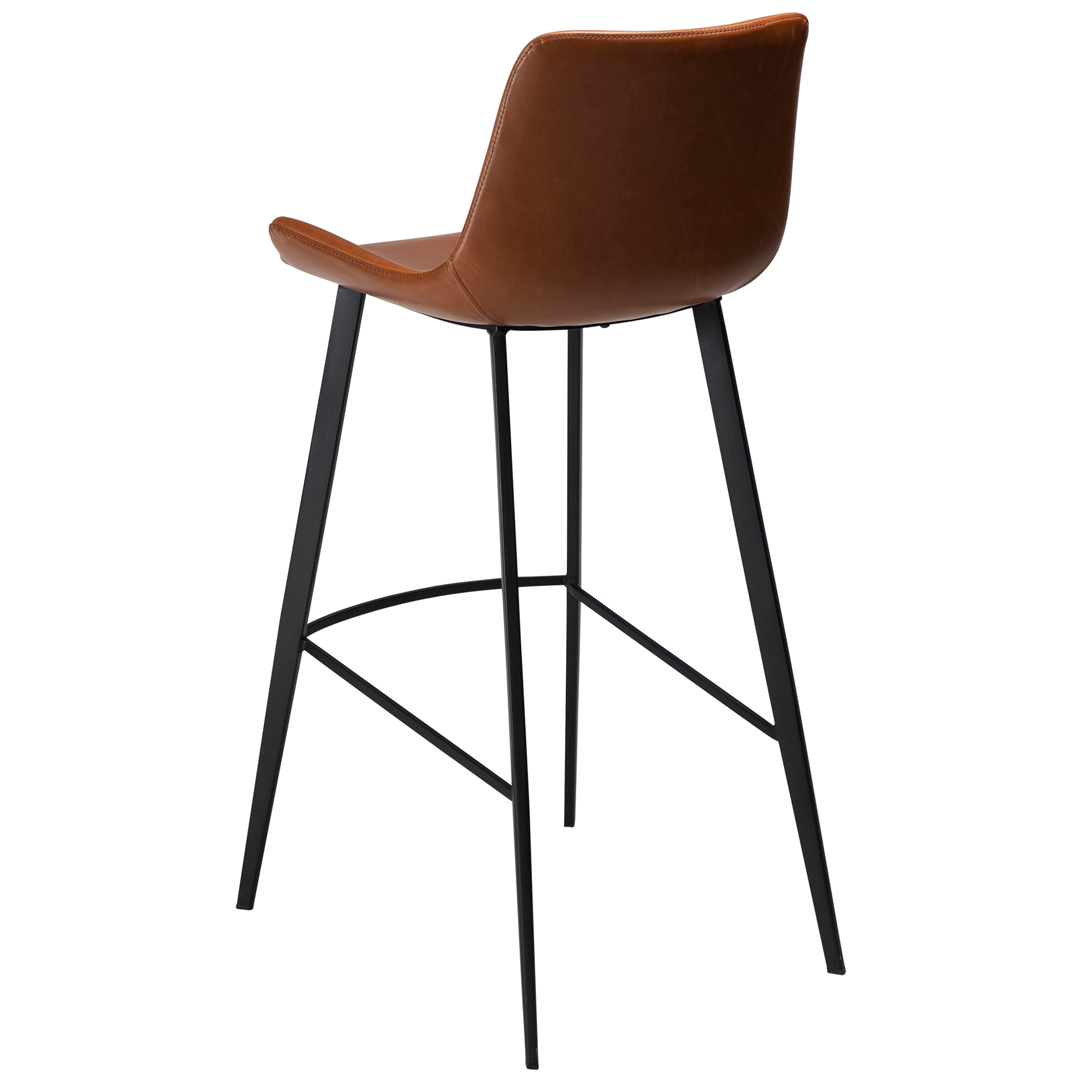 [var:Bezug=Vintage hellbraunes Kunstleder mit schwarzen Beinen] HYPE Barhocker