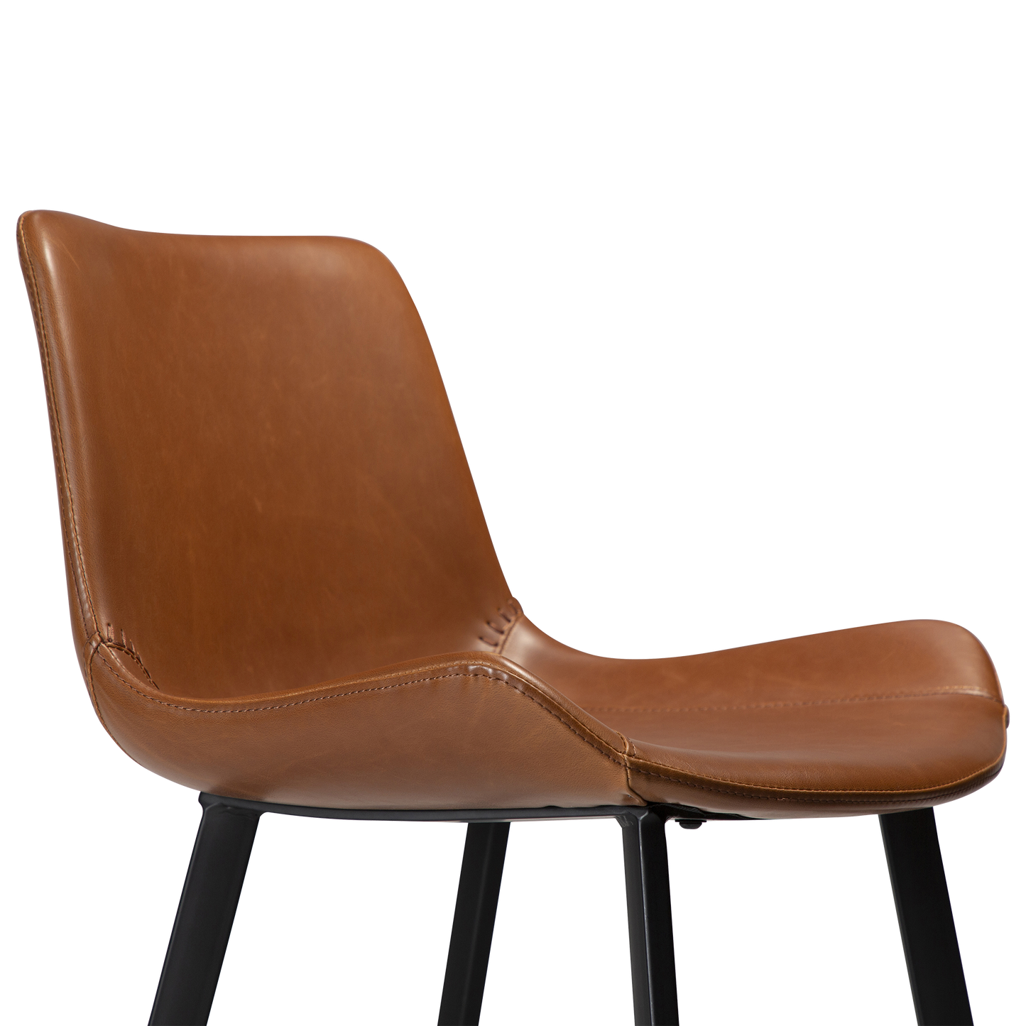 [var:Bezug=Vintage hellbraunes Kunstleder mit schwarzen Beinen] HYPE Barhocker