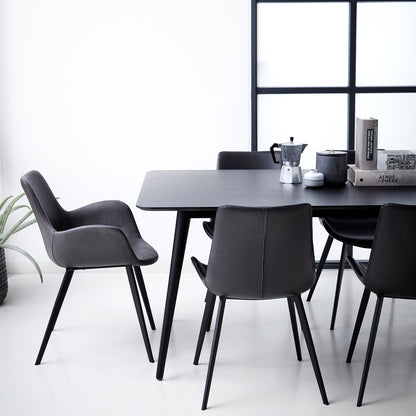 [var:Bezug=Vintage hellbraunes Kunstleder mit schwarzen Beinen] HYPE Sessel