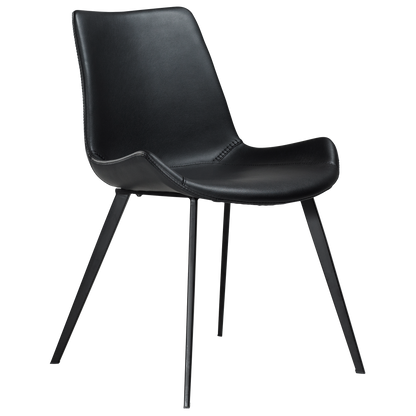 [var:Bezug=Schwarzes Kunstleder mit schwarzen Beinen] HYPE Stuhl