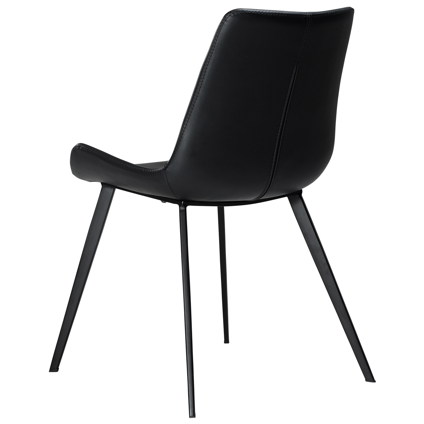 [var:Bezug=Schwarzes Kunstleder mit schwarzen Beinen] HYPE Stuhl