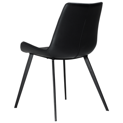 [var:Bezug=Schwarzes Kunstleder mit schwarzen Beinen] HYPE Stuhl