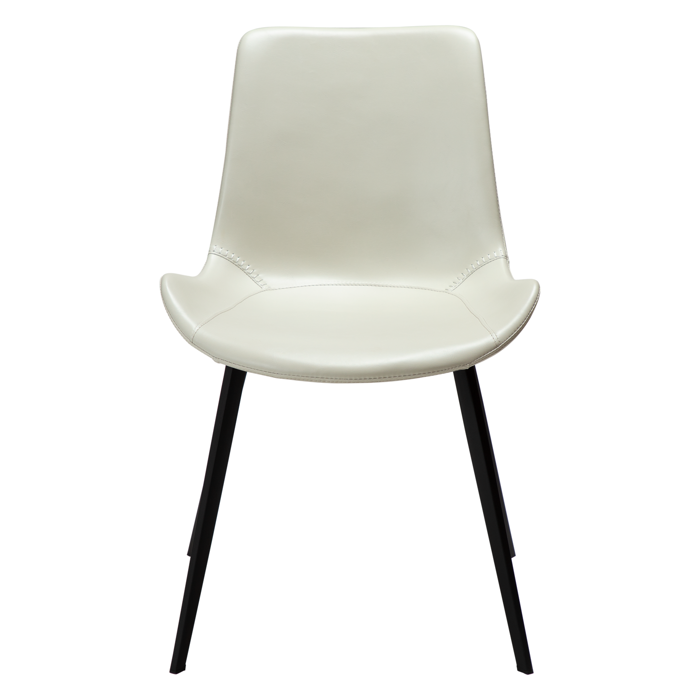 [var:Bezug=Knochenweißes Kunstleder mit schwarzen Beinen] HYPE Stuhl