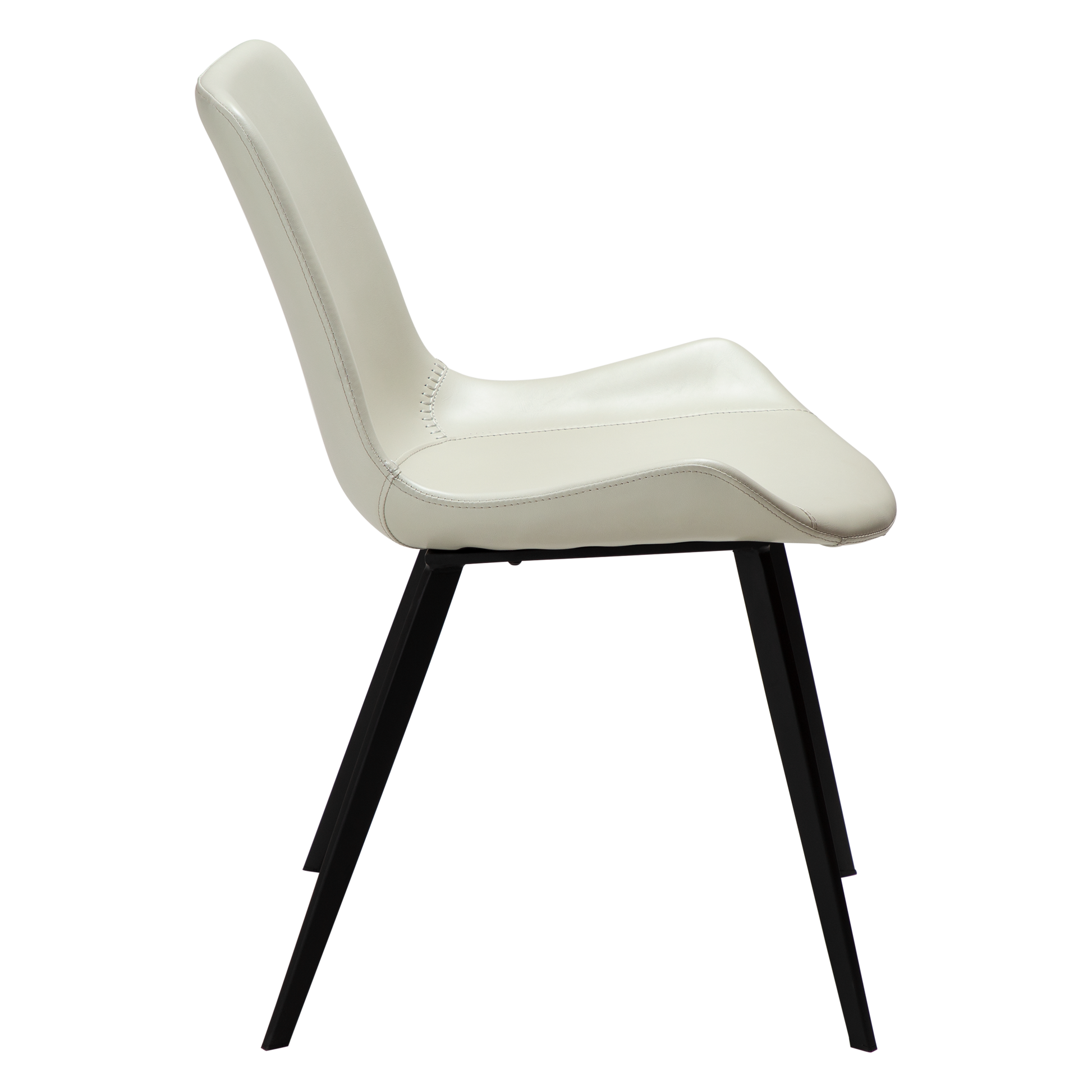 [var:Bezug=Knochenweißes Kunstleder mit schwarzen Beinen] HYPE Stuhl