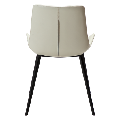 [var:Bezug=Knochenweißes Kunstleder mit schwarzen Beinen] HYPE Stuhl