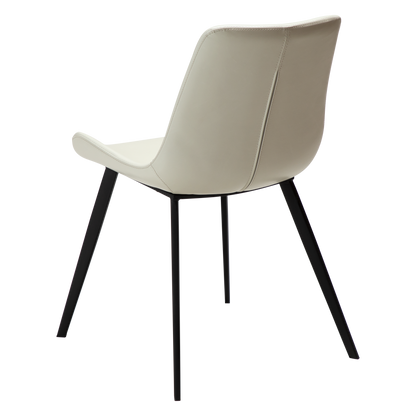 [var:Bezug=Knochenweißes Kunstleder mit schwarzen Beinen] HYPE Stuhl