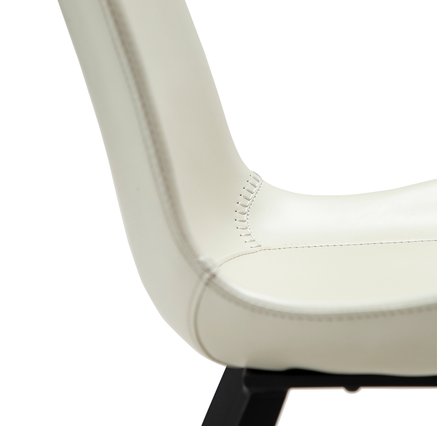 [var:Bezug=Knochenweißes Kunstleder mit schwarzen Beinen] HYPE Stuhl