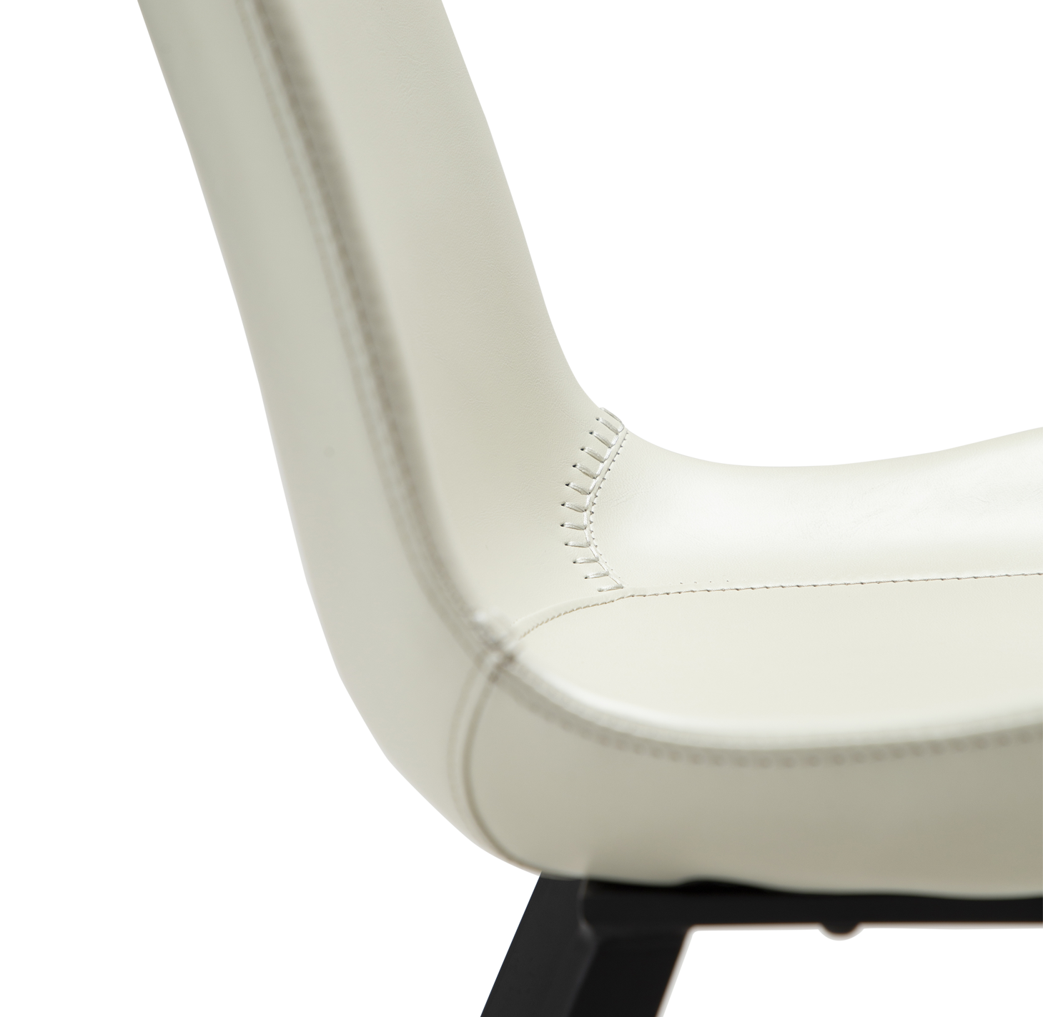 [var:Bezug=Knochenweißes Kunstleder mit schwarzen Beinen] HYPE Stuhl