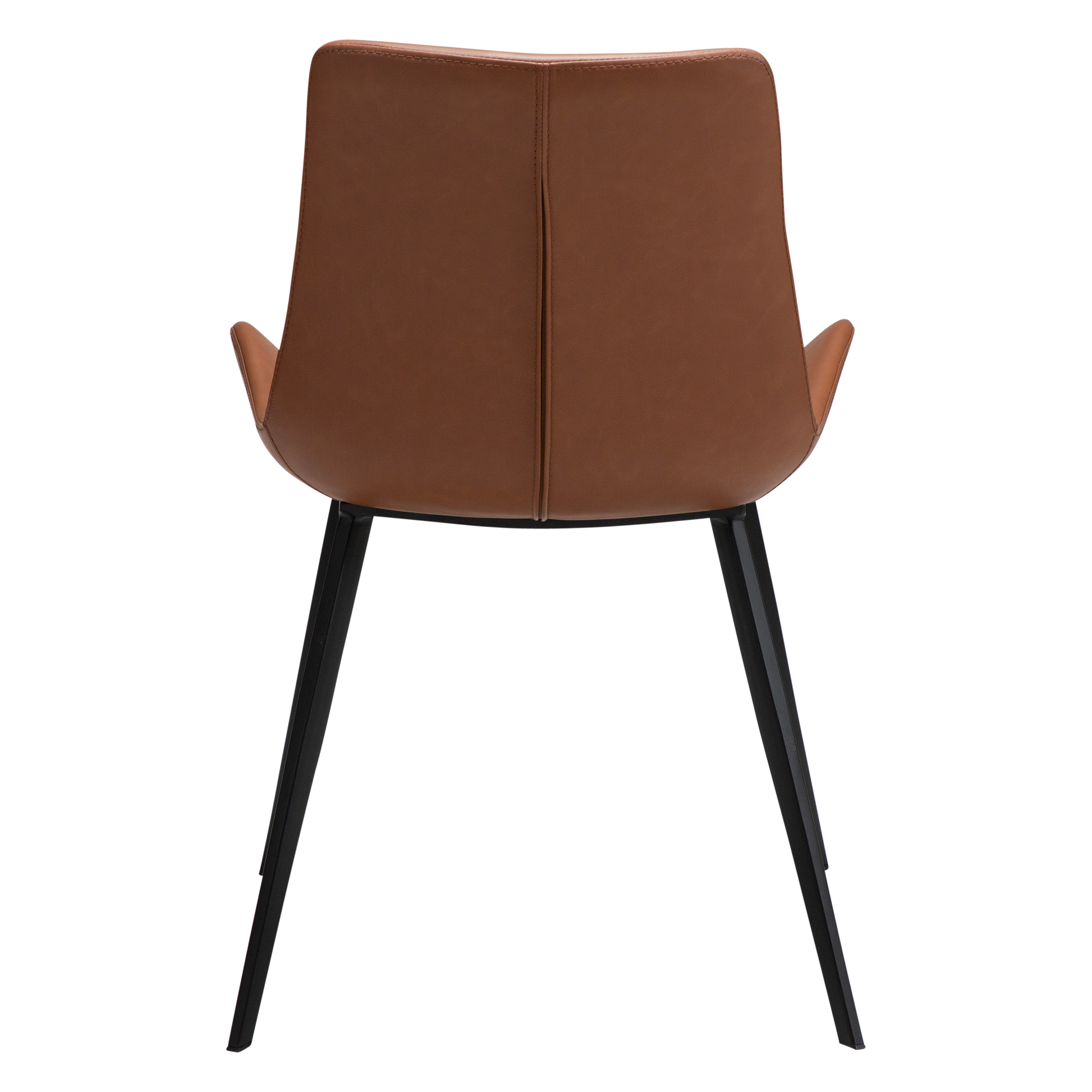 [var:Bezug=Kognak Kunstleder mit schwarzen Metallbeinen] HYPE Stuhl