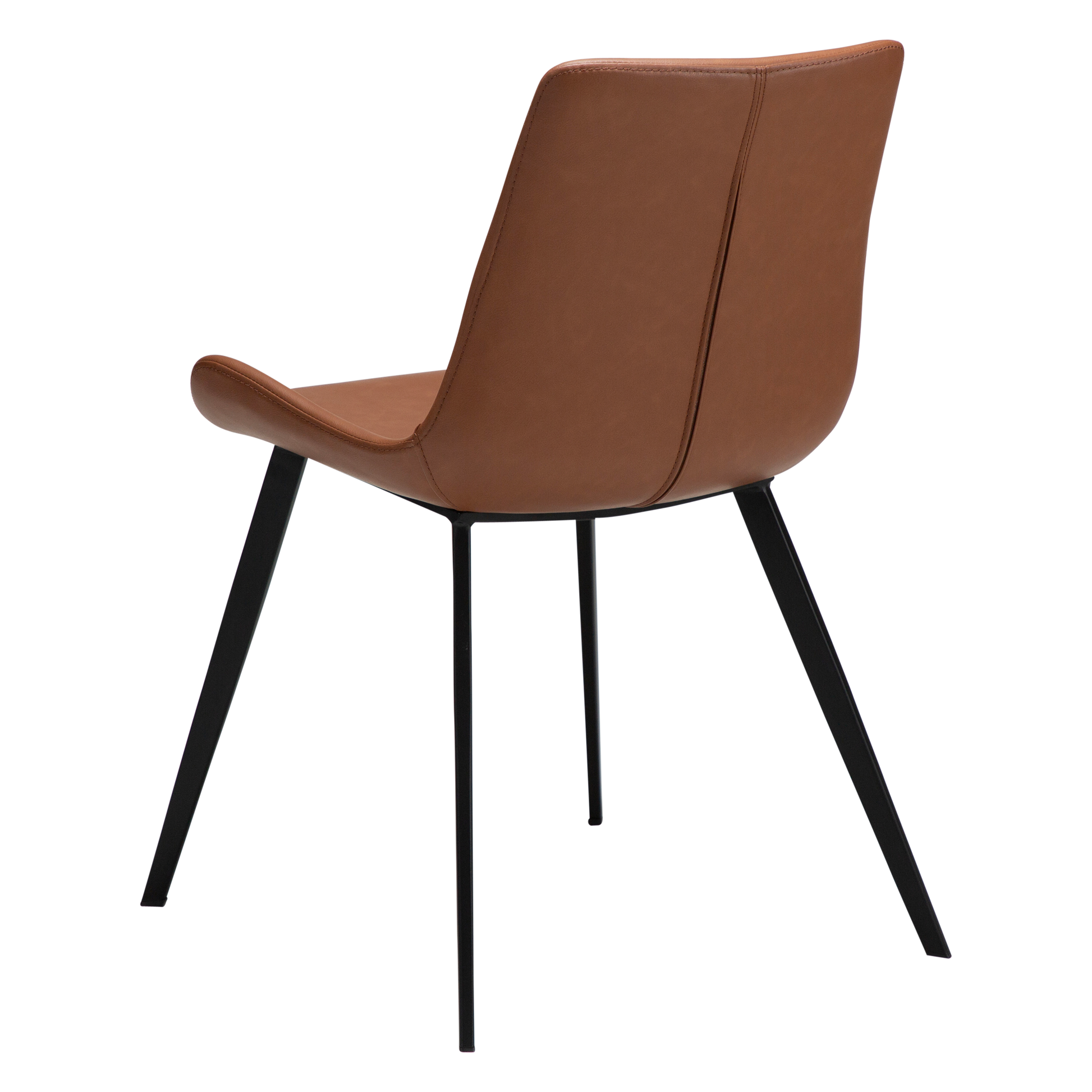 [var:Bezug=Kognak Kunstleder mit schwarzen Metallbeinen] HYPE Stuhl