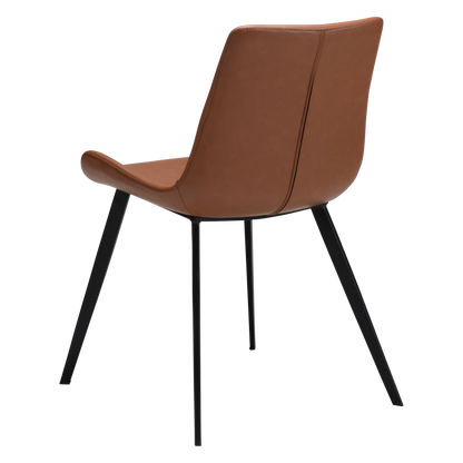 [var:Bezug=Kognak Kunstleder mit schwarzen Metallbeinen] HYPE Stuhl