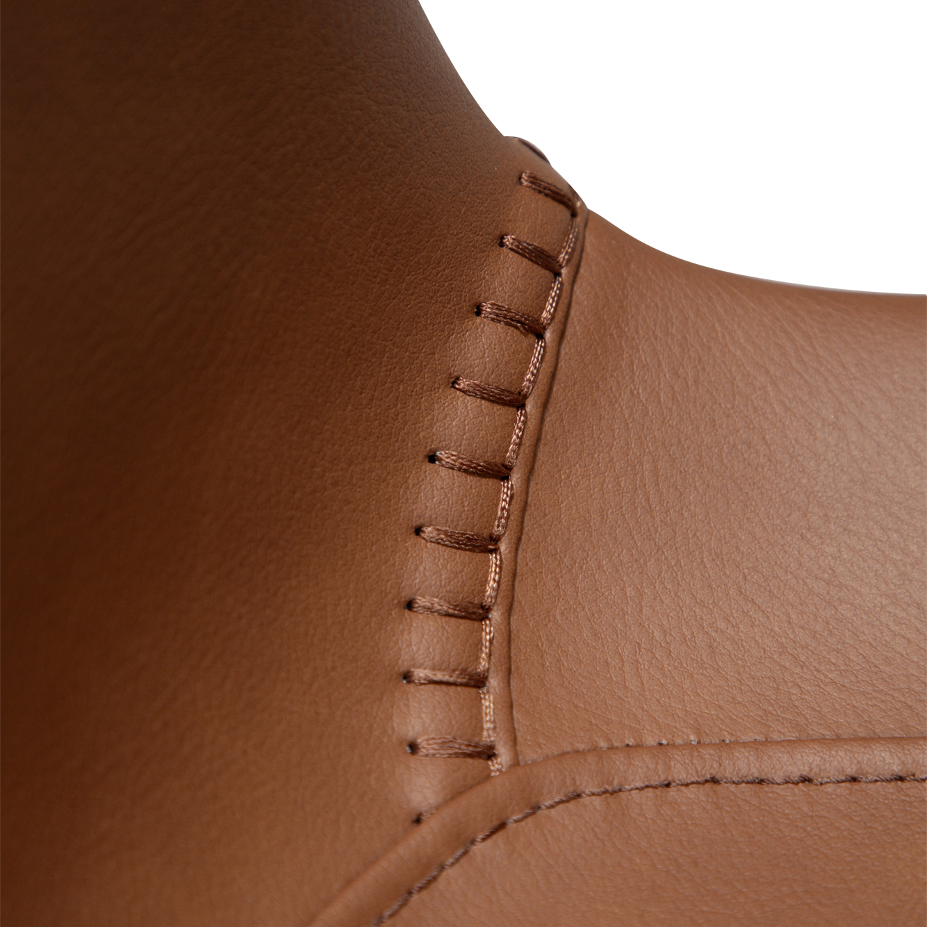 [var:Bezug=Kognak Kunstleder mit schwarzen Metallbeinen] HYPE Stuhl