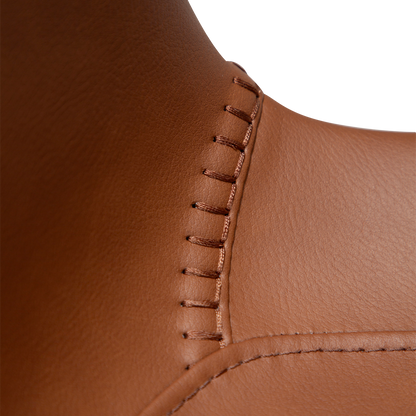 [var:Bezug=Kognak Kunstleder mit schwarzen Metallbeinen] HYPE Stuhl