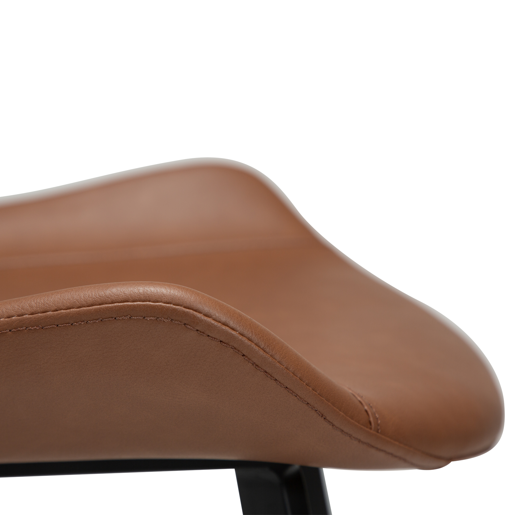 [var:Bezug=Kognak Kunstleder mit schwarzen Metallbeinen] HYPE Stuhl