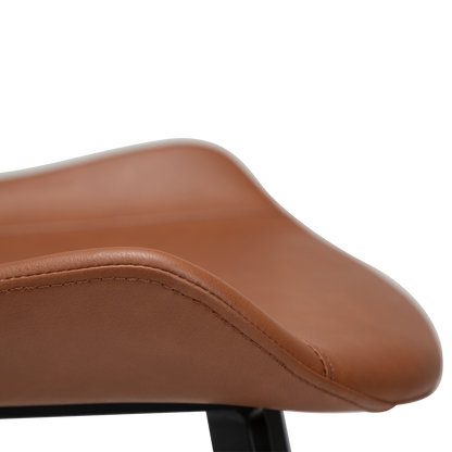 [var:Bezug=Kognak Kunstleder mit schwarzen Metallbeinen] HYPE Stuhl