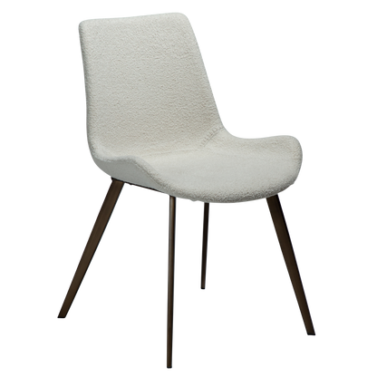 [var:Bezug=Taube RPES Bouclé mit antiken Messingbeinen] HYPE Stuhl