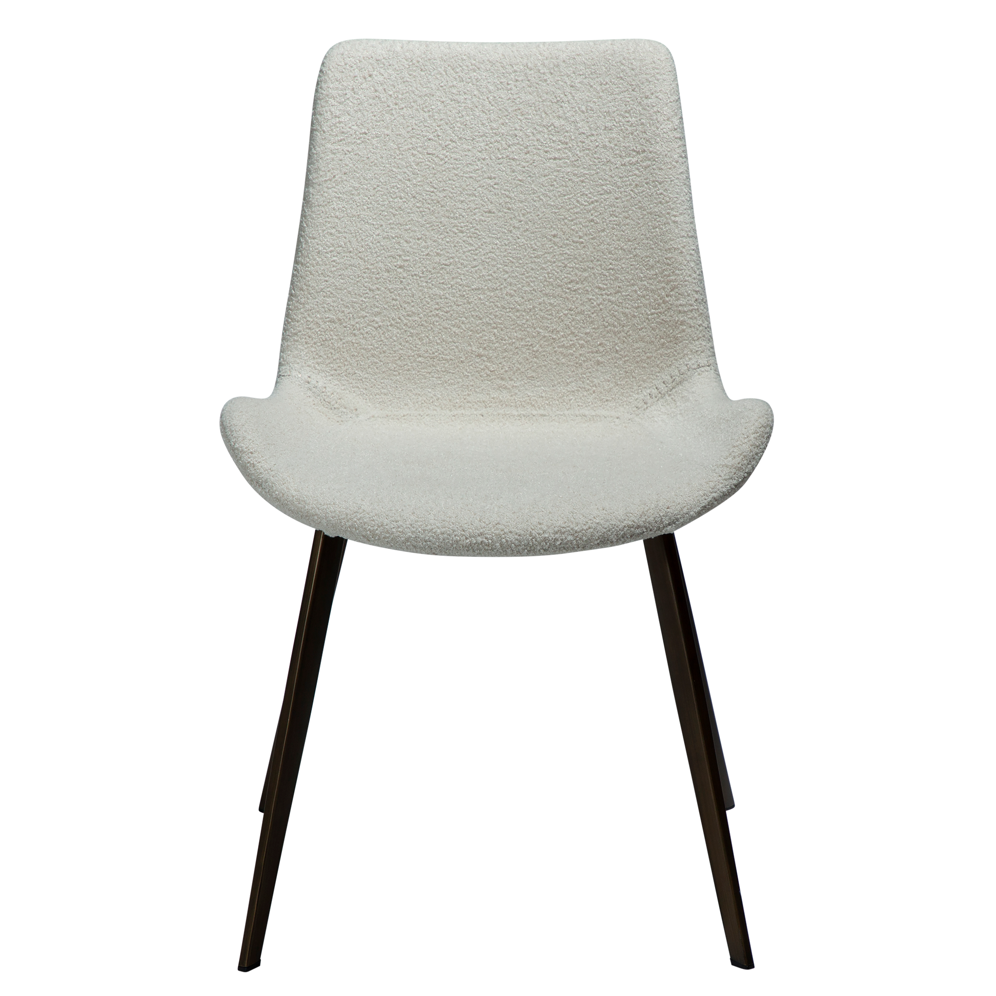 [var:Bezug=Taube RPES Bouclé mit antiken Messingbeinen] HYPE Stuhl