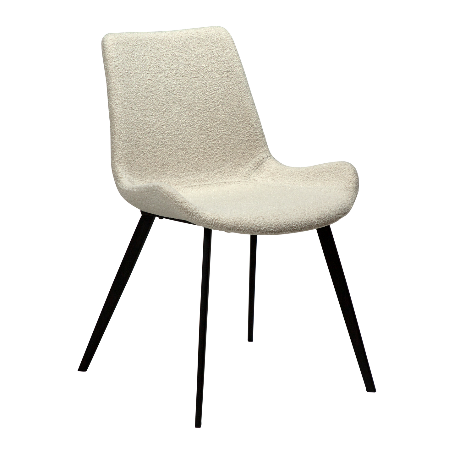 [var:Bezug=Taube RPES Bouclé-Stoff mit Schwarz] HYPE Stuhl