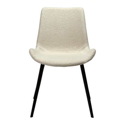 [var:Bezug=Taube RPES Bouclé-Stoff mit Schwarz] HYPE Stuhl